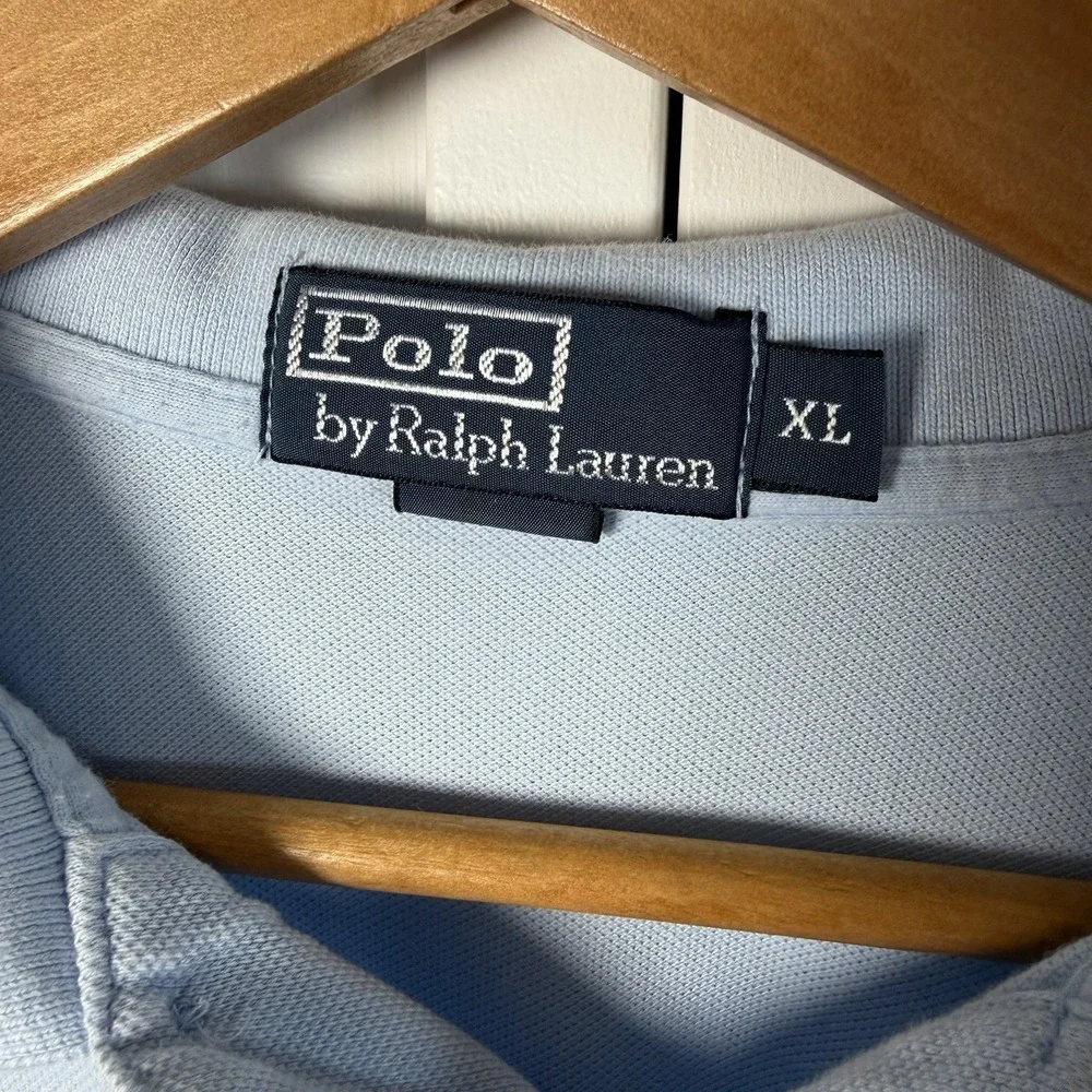Polo By Ralph Lauren Light Blue Polo Shirt Classic Fit‎ Cotton Men's X-Large